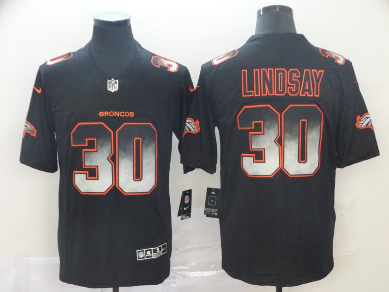 Men's Denver Broncos Phillip Lindsay #30 Black Jersey